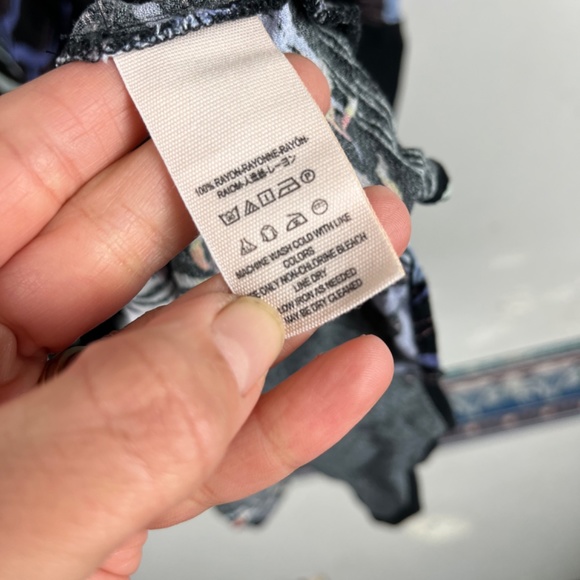 Free People Clear Skies Tunic Top Mini Dress Cold Shoulder Floral Small Black - Picture 12 of 12